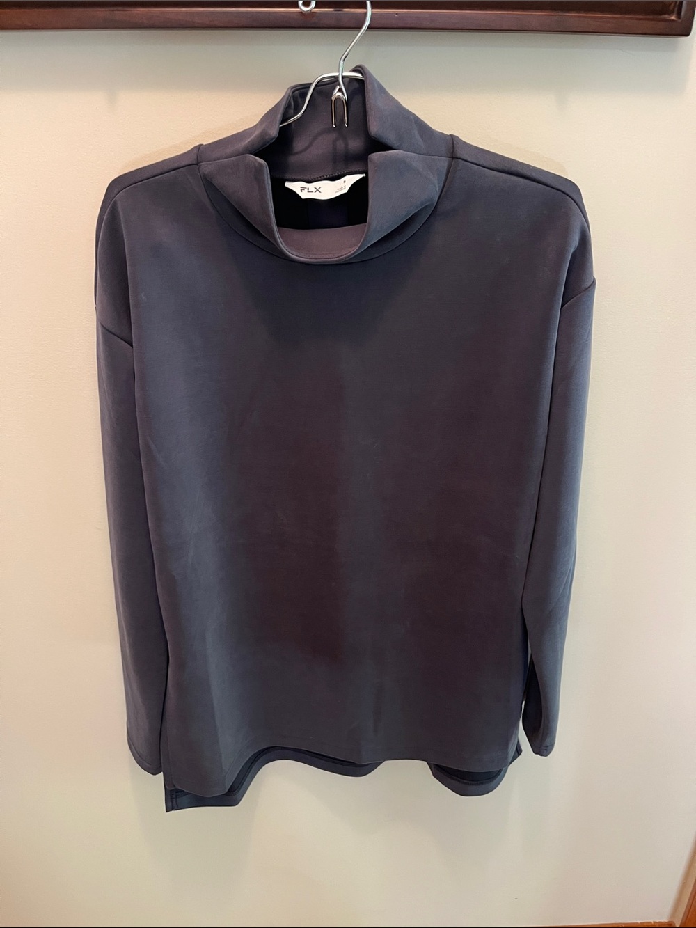 PLX Charcoal Blue Mock Neck Pullover